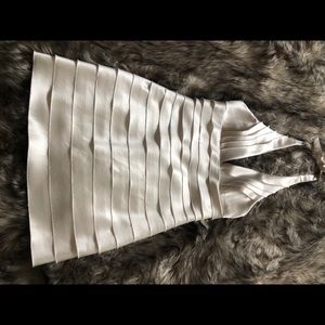 BCBG White Halter Formal Dress